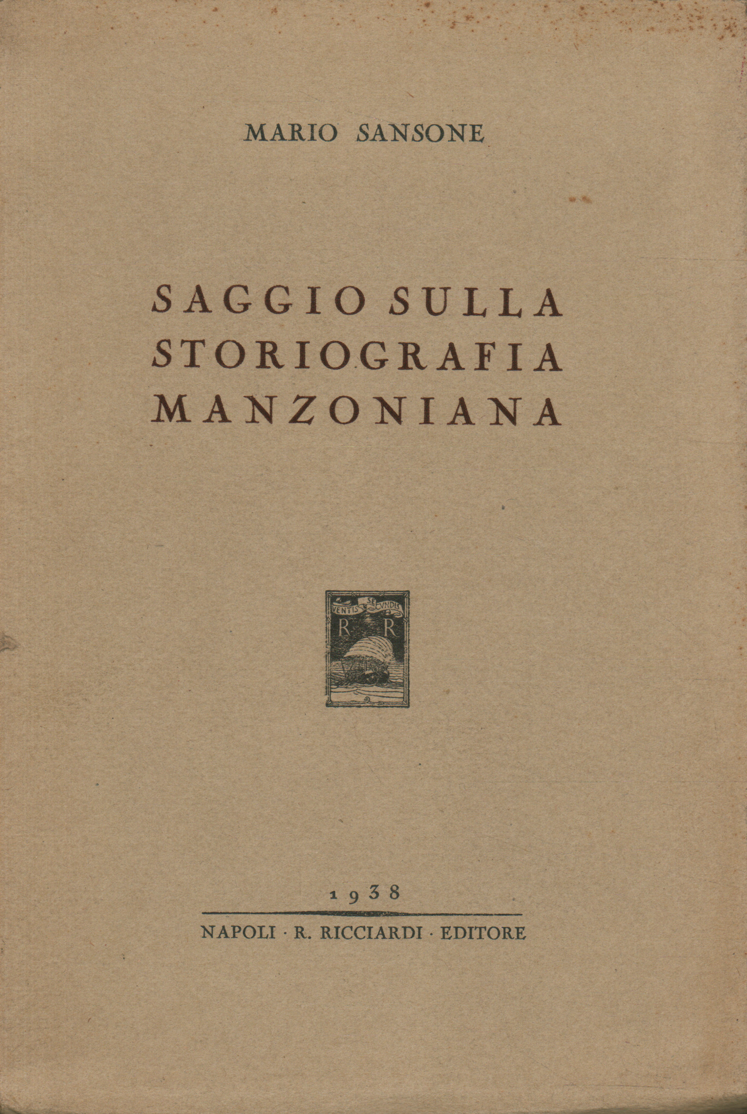 Essay on Manzoni's historiography