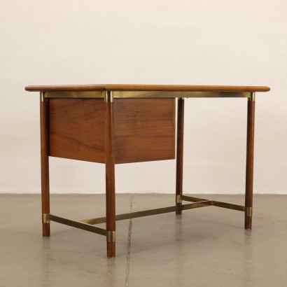 Writing Desk Walnut Italy 1970s-1980s