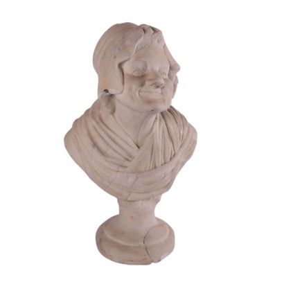 Bust of Old Woman Marble Italy XVIII Century