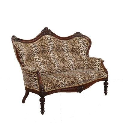 Louis Philippe Sofa Walnut Italy XIX Century