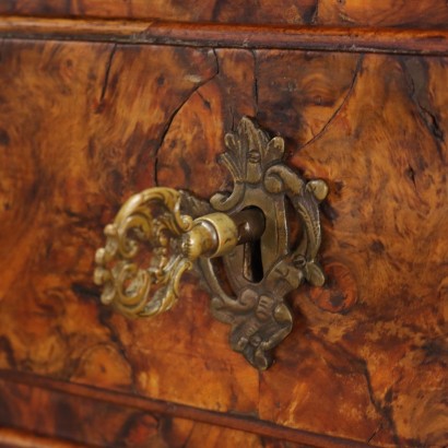 Bureau Baroque Noyer Italie XVIII Siècle