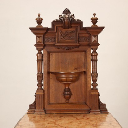 Neo-Renaissance Bedside Table Walnut Italy XX Century