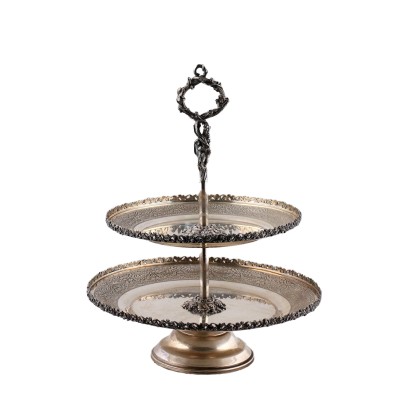 Alzatina Porta Frutta in Argento Fratelli Cacchione, Milano Anni '30 '40, Antiquariato, Oggettistica, dimanoinmano.it antiquariato, oggettistica, antiquariato oggettistica, oggettistica antica, oggettistica antica italiana, oggettistica di antiquariato, oggettistica neoclassico, oggettistica del 800,Alzatina Porta Frutta in Argento Fratell