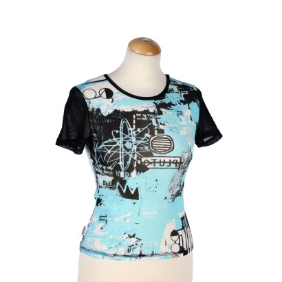 Roberto Cavalli Freedom T-Shirt Poliammide Size 8 Italy