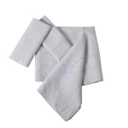 Drap Double avec 2 Taies d\'Oreiller Lin Italie XX Siècle