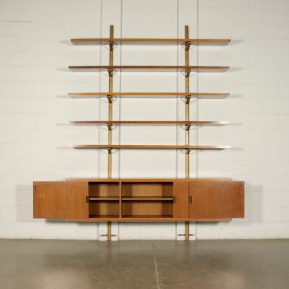 Bookcase Walnut Italy 1970s-1980s