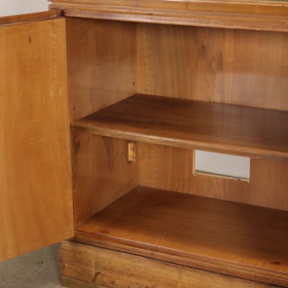 Bookcase Cabinet Walnut Italy 1940s