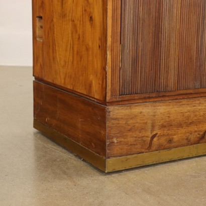 Bookcase Cabinet Walnut Italy 1940s