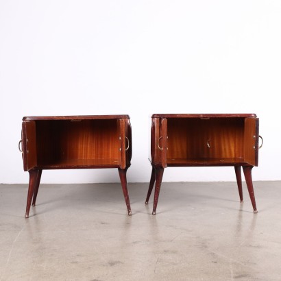 Paire de Tables de Chevet Palissandre Italie Années 1950-1960