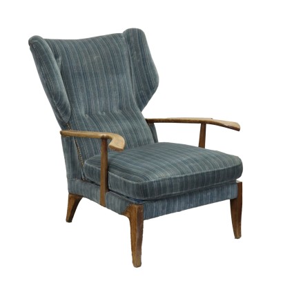 Reclining Armchair Beech Italy 1950s