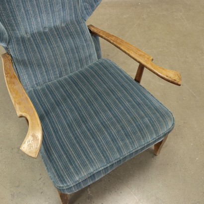 Reclining Armchair Beech Italy 1950s