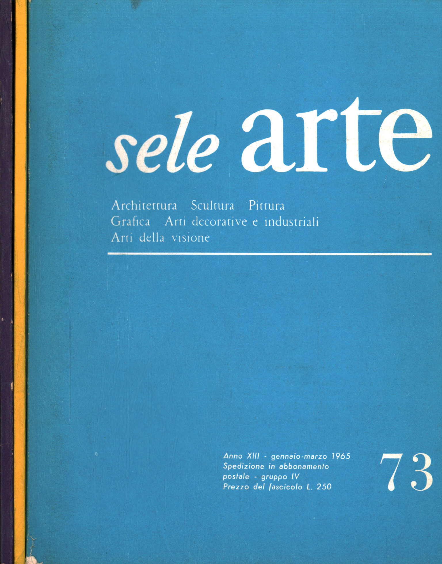 Sele Art. An XIII 1965. 3 numéros