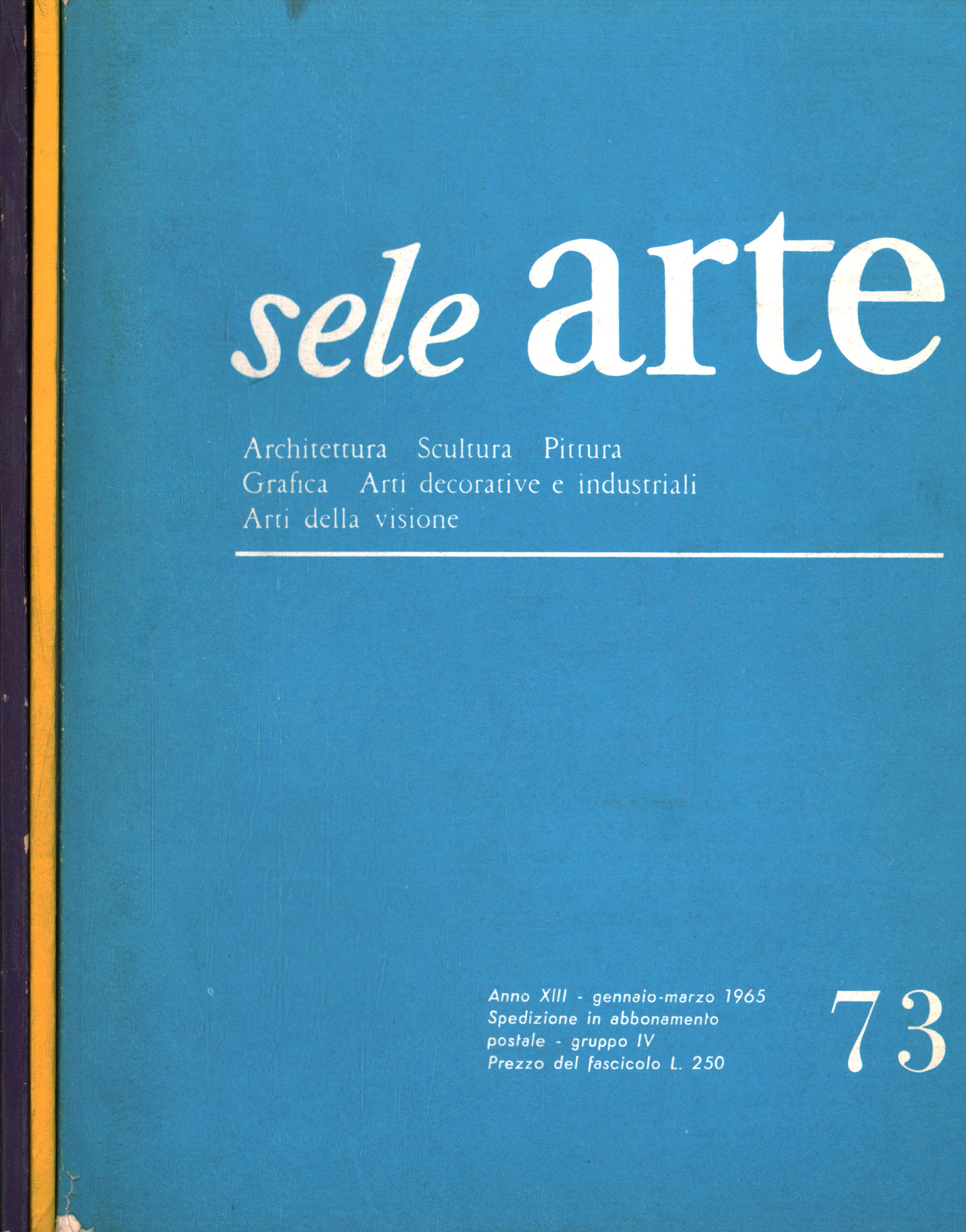 Sele Art. An XIII 1965. 3 numéros