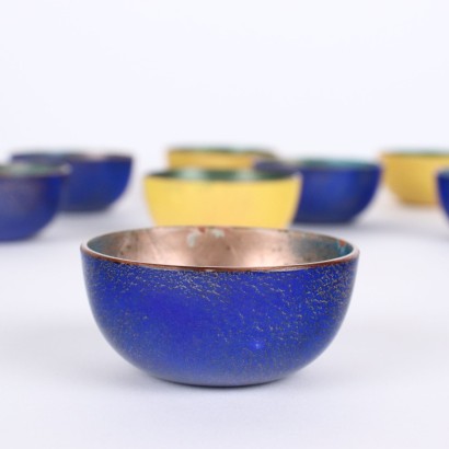 Paolo De Poli Bowls Group Copper Italy 1960s