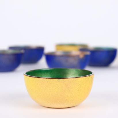 Paolo De Poli Bowls Group Copper Italy 1960s