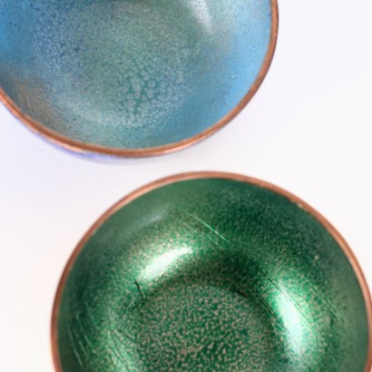 Paolo De Poli Bowls Group Copper Italy 1960s