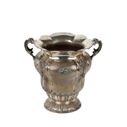 Silver Vase F. Saracchi Man Italy 1930s-1940s