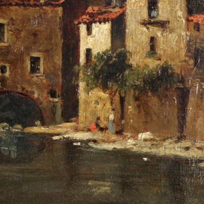Oil on Canvas Landscape Italy XIX Century