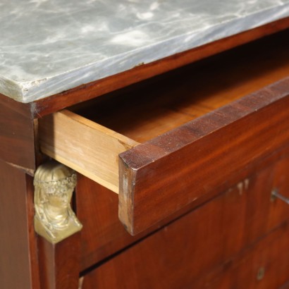 Empire Chest of Drawers Mahogany Italy XIX Century