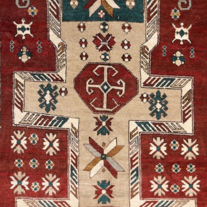 Kazak Rug Wool Big Knot Turkey 1990s