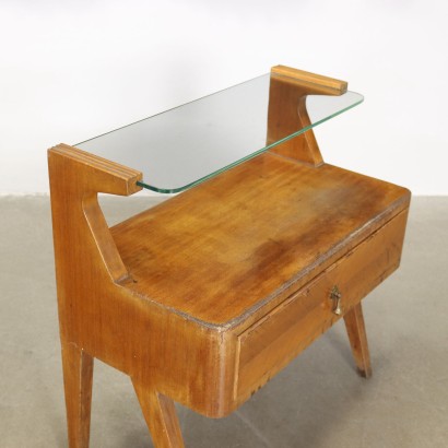 Paire de Tables de Chevet Acajou Italie Années 1950