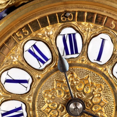 OGANOG0132740_909960 antiquariato, orologio, antiquariato orologio, orologio antico, orologio antico italiano, orologio di antiquariato, orologio neoclassico, orologio del 800, orologio a pendolo, orologio da parete,Trittico Orologio in Bronzo Dorato e P