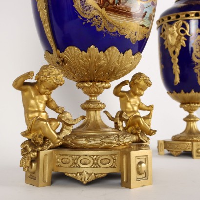OGANOG0132740_909962 antiquariato, orologio, antiquariato orologio, orologio antico, orologio antico italiano, orologio di antiquariato, orologio neoclassico, orologio del 800, orologio a pendolo, orologio da parete,Trittico Orologio in Bronzo Dorato e P