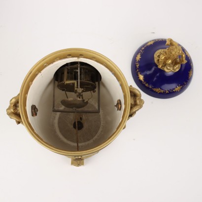 OGANOG0132740_909965 antiquariato, orologio, antiquariato orologio, orologio antico, orologio antico italiano, orologio di antiquariato, orologio neoclassico, orologio del 800, orologio a pendolo, orologio da parete,Trittico Orologio in Bronzo Dorato e P