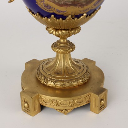 OGANOG0132740_909971 antiquariato, orologio, antiquariato orologio, orologio antico, orologio antico italiano, orologio di antiquariato, orologio neoclassico, orologio del 800, orologio a pendolo, orologio da parete,Trittico Orologio in Bronzo Dorato e P
