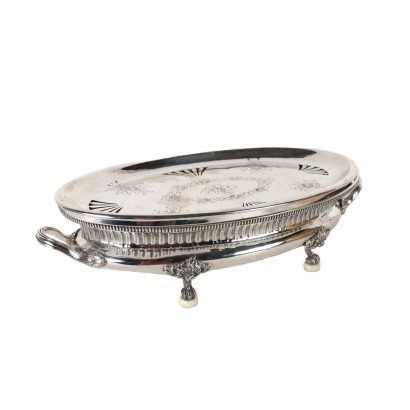 Chafing Dish Messulam Manufaktur Silber Italian XX Jhd