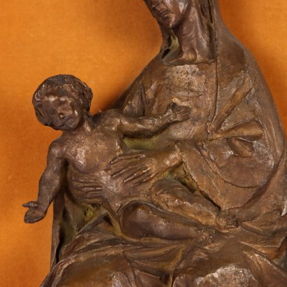 antiquariato, bronzo, antiquariato bronzi, bronzo antico, bronzo antico italiano, bronzo di antiquariato, bronzo neoclassico, bronzo del 800,Madonna con Bambino in Bronzo