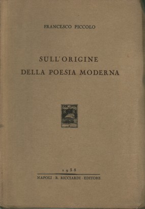 Sull'origine della poesia moderna