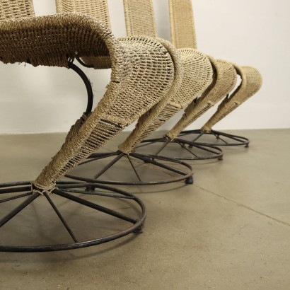 Group of 4 Most \'S\' Chairs Rope 1970s