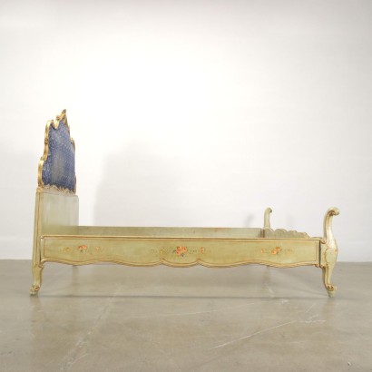 Baroque Style Bed Wood Italy XX Century