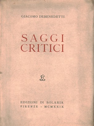 Saggi critici (Serie prima)