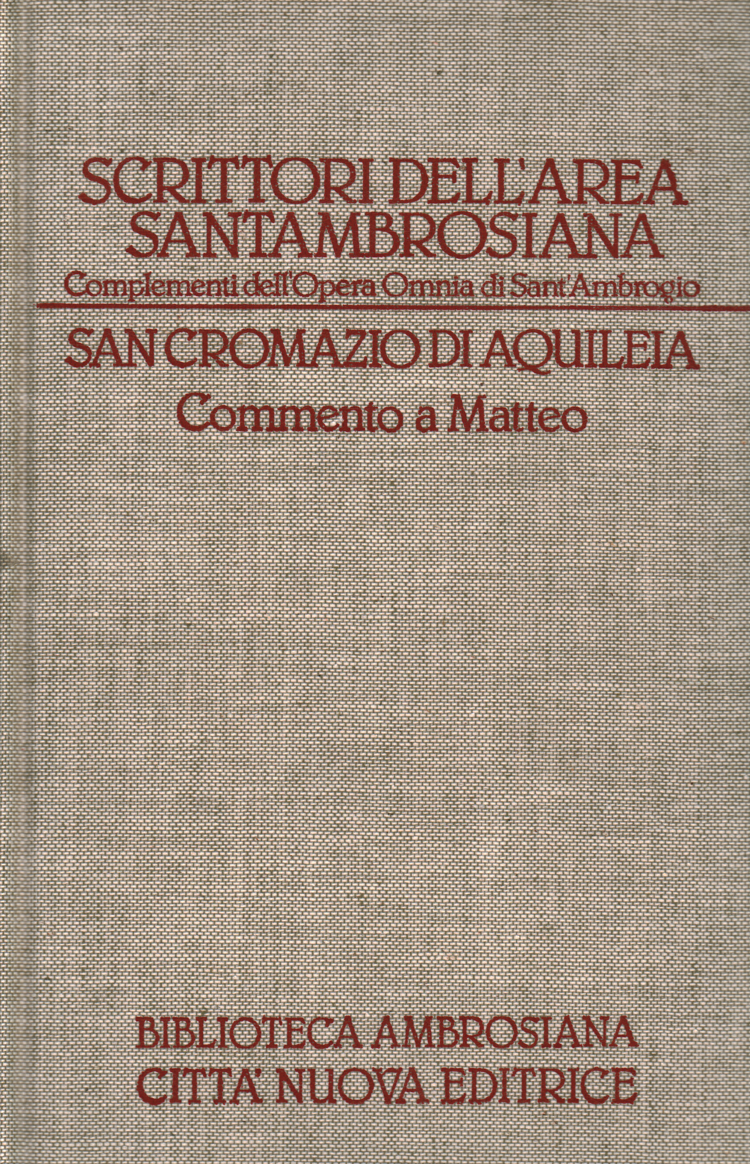 Writers of the Santambrosiana area., San Chromatius of Aquileia. Commentary to M