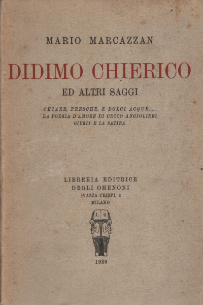 Didimo Chierico et autres essais