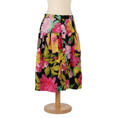 moda vintage, vintage ken scott, falda de flores, falda vintage, falda floral vintage