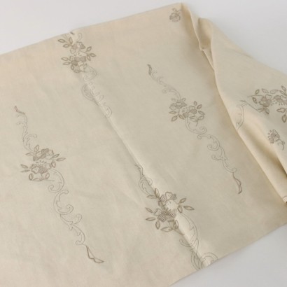 Tablecloth with 24 Napkins Flax Italy XX Century