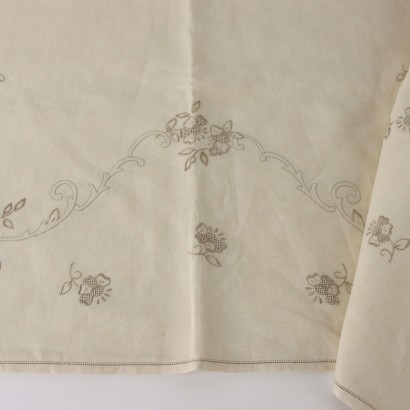 Tablecloth with 24 Napkins Flax Italy XX Century