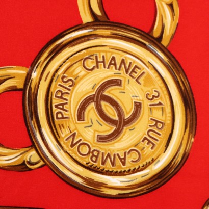 chanel vintage, foulard chanel, chanel rue de cambon, moda vintage, vintage Paris,Foulard Vintage Chanel 31 Rue Cambon