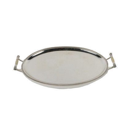 Messulam Man. Tray Silver Italy XX Century