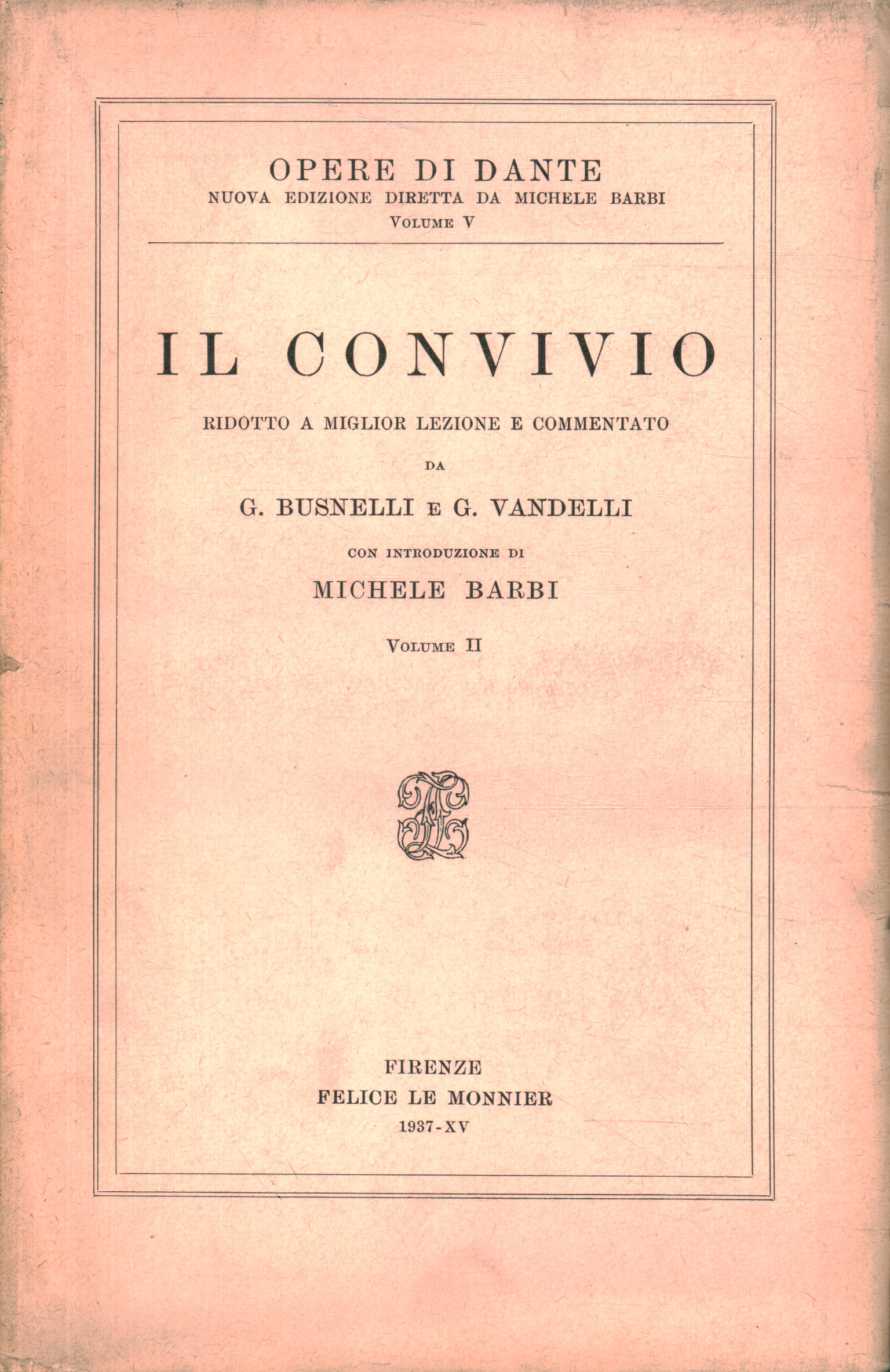 Il Convivio (Volume II)