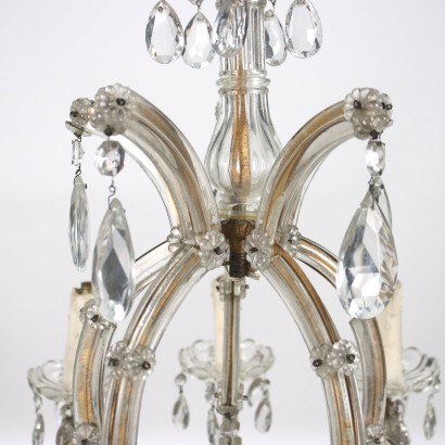 Lustre en Style Marie Thérèse Verre Italie XX Siècle