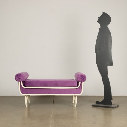 Bench Velvet Italy 1950s