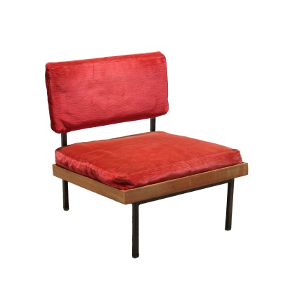 Fauteuil Velour Italie Années 1960