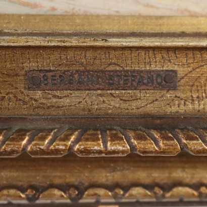 S. Bersani Oil on Wooden Table Italy XIX-XX Century