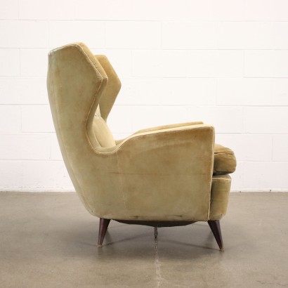 Armchair Velvet Italy 1950s