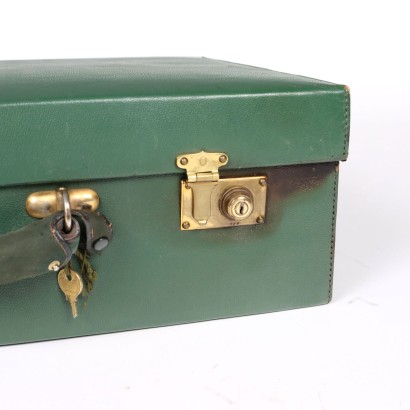 Vintage Trunk and Beauty Case Leather Italy 1950s