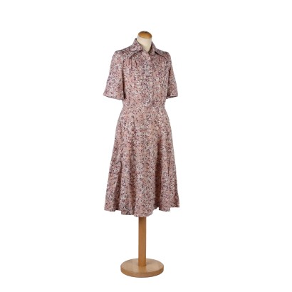 moda vintage, vestido floral, vestido de algodón, vestido vintage con margaritas rosas